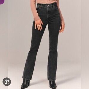 70s vintage flare ultra high rise | black | Abercrombie